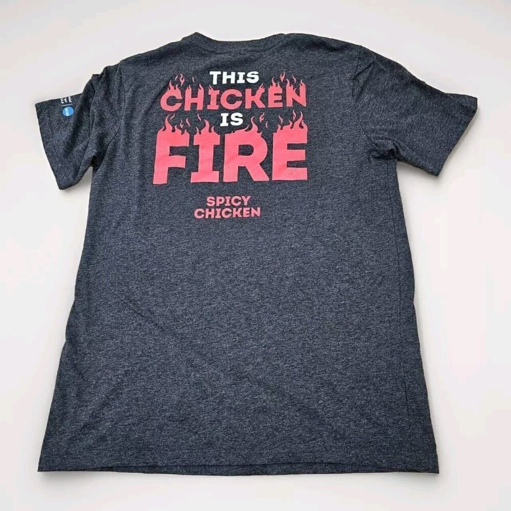 Dark Gray Mens Large Wendy's Graphic T-Shirt Barco Uniforms Logo Employee